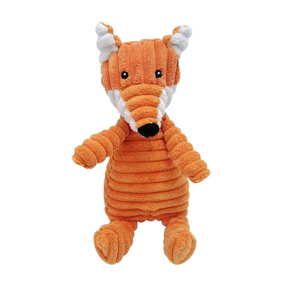 Interactive Plush Zoo Family Dog Toys - Fun Squeaky Play!
