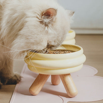 Durable Ceramic Cat Food & Water Bowl - Stylish Pet Accessory