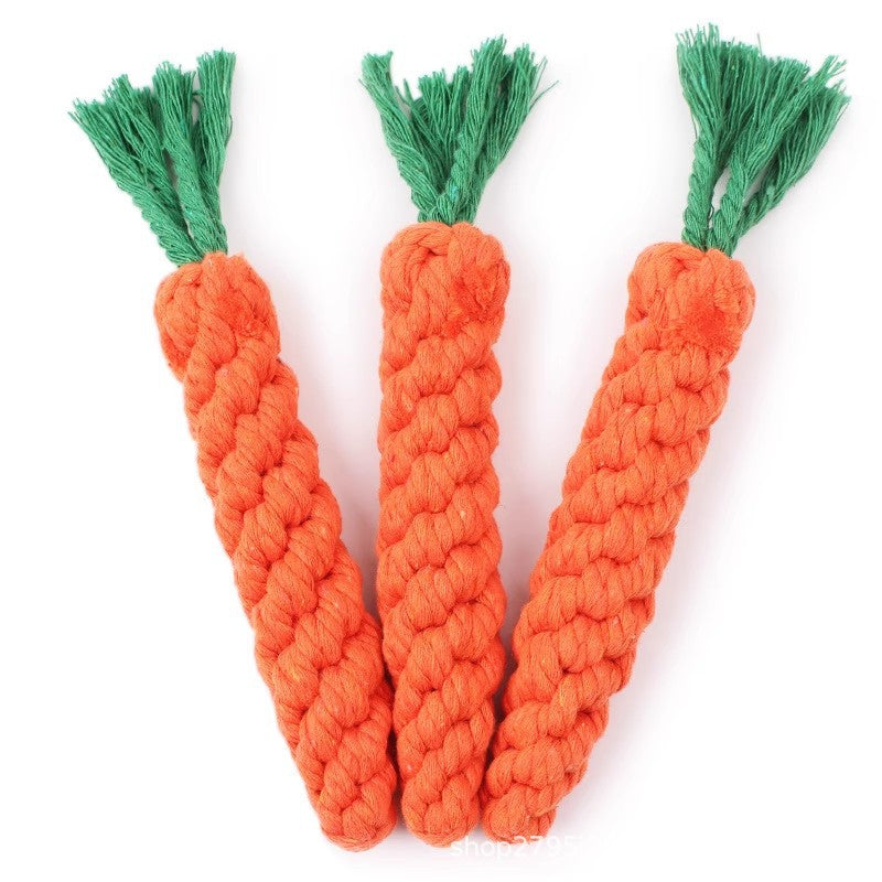 Durable Dog Toy: Interactive Carrot Knot for Chewing Fun