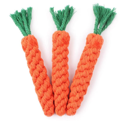 Durable Dog Toy: Interactive Carrot Knot for Chewing Fun