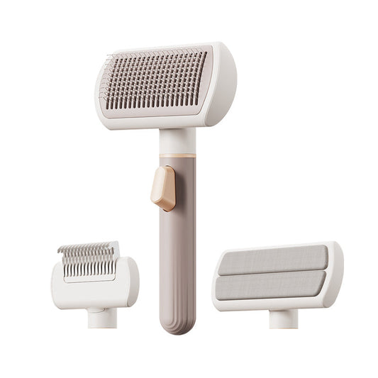3-in-1 Pet Grooming Tool: Detangle & Remove Hair Easily