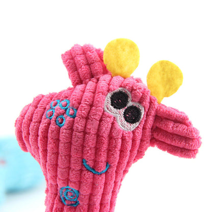 Durable Dog Toy: Cute Squeaky Deer with Rope for Fun Play