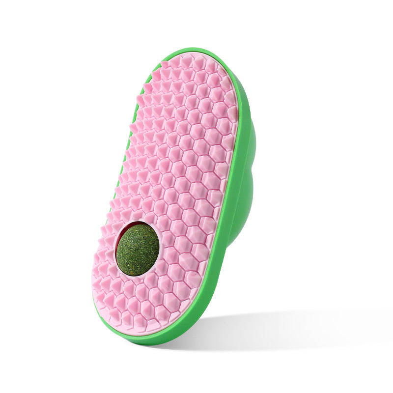 Avocado Catnip Grooming Brush - Fun Pet Grooming Tool