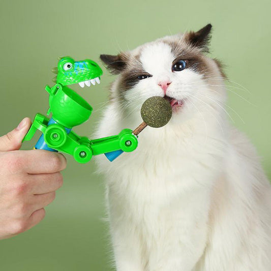 Interactive Dinosaur Cat Toy with Catnip for Endless Fun