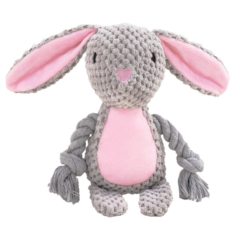 Interactive Squeaky Plush Dog Toy - Fun Zoo Animal Design