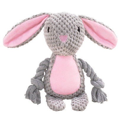 Interactive Squeaky Plush Dog Toy - Fun Zoo Animal Design