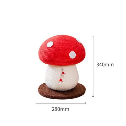 Durable Mushroom Cat Toy - Sisal Rope Scratching Post