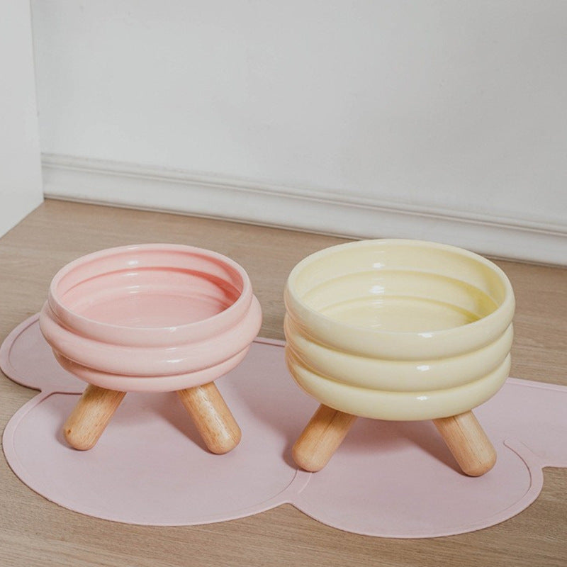 Durable Ceramic Cat Food & Water Bowl - Stylish Pet Accessory