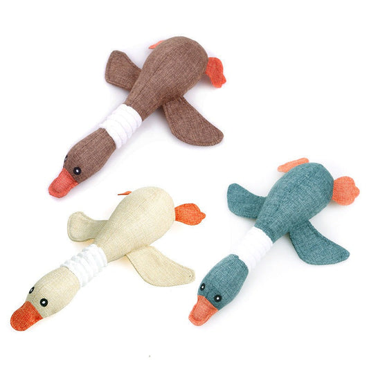 Durable Dog Goose Plush Squeaky Toy for Fun Playtime
