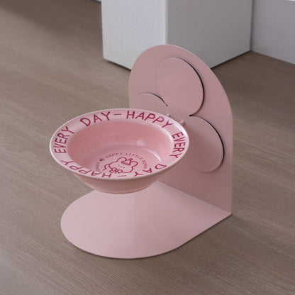 Elevated Ceramic Cat Bowl with Anti-Black Chin Design