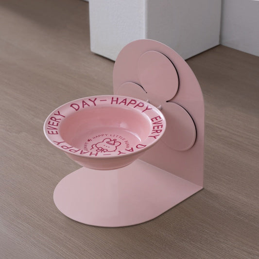 Elevated Ceramic Cat Bowl with Anti-Black Chin Design