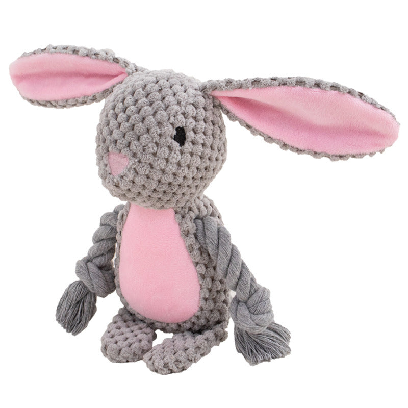 Interactive Squeaky Plush Dog Toy - Fun Zoo Animal Design