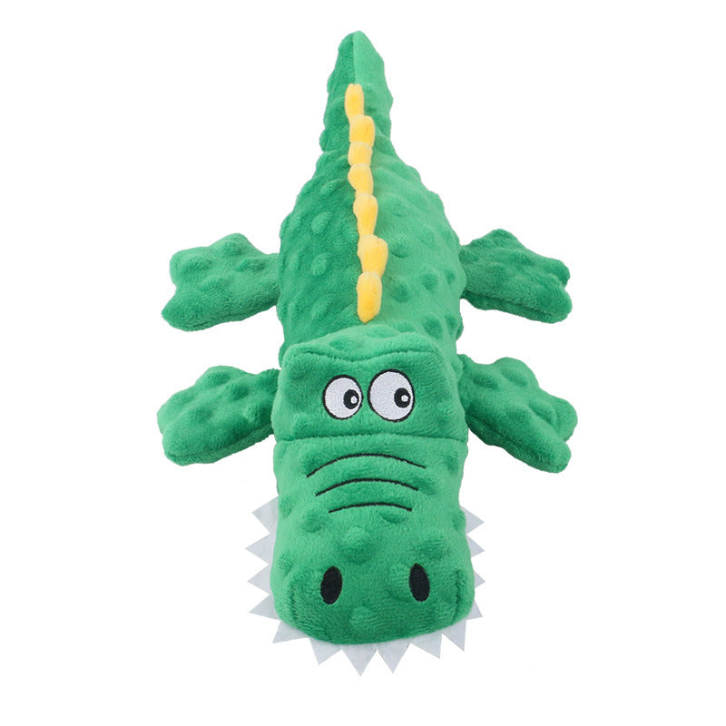 Interactive Crocodile Dog Toy with Squeaky Crinkle Fun