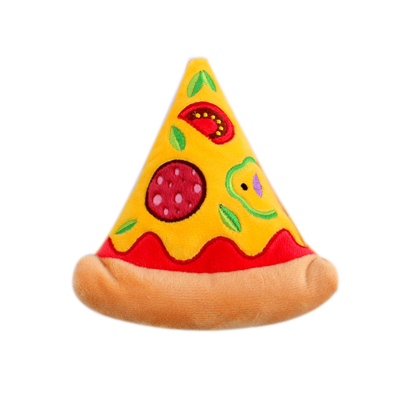 Fun Hamburger Dog Toy with Squeaky French Fries