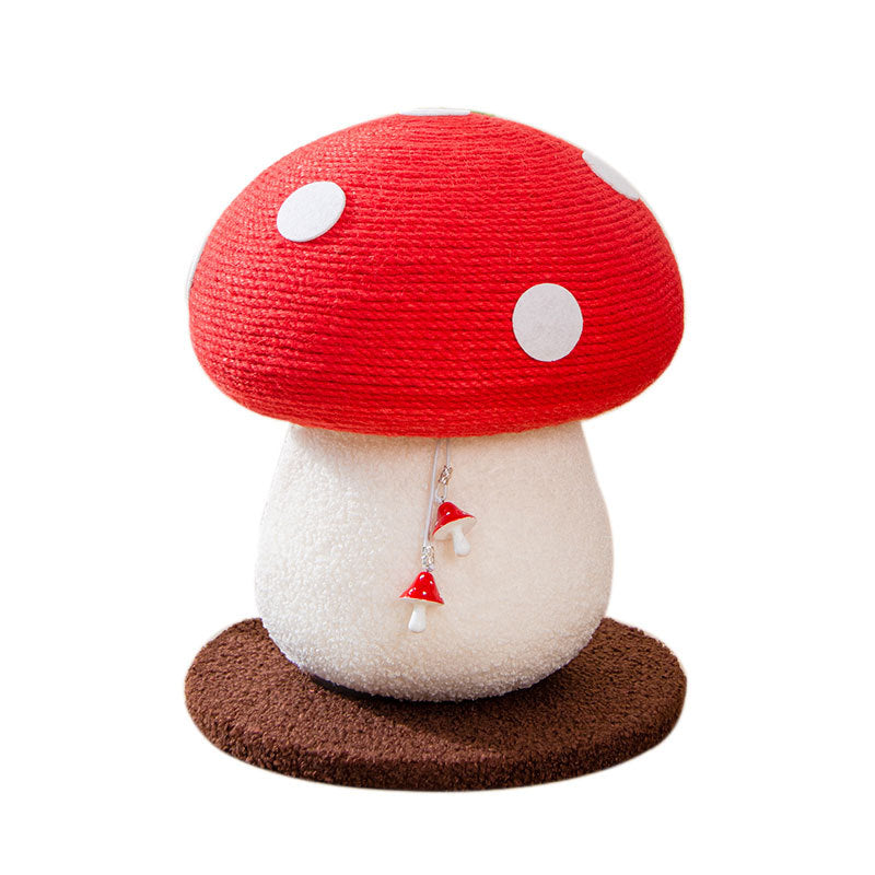 Durable Mushroom Cat Toy - Sisal Rope Scratching Post