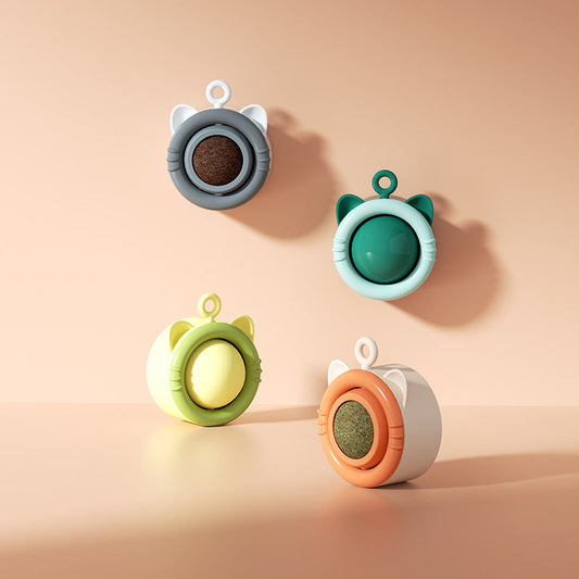 Interactive Rotating Cat Toy with Catnip for Fun Playtime