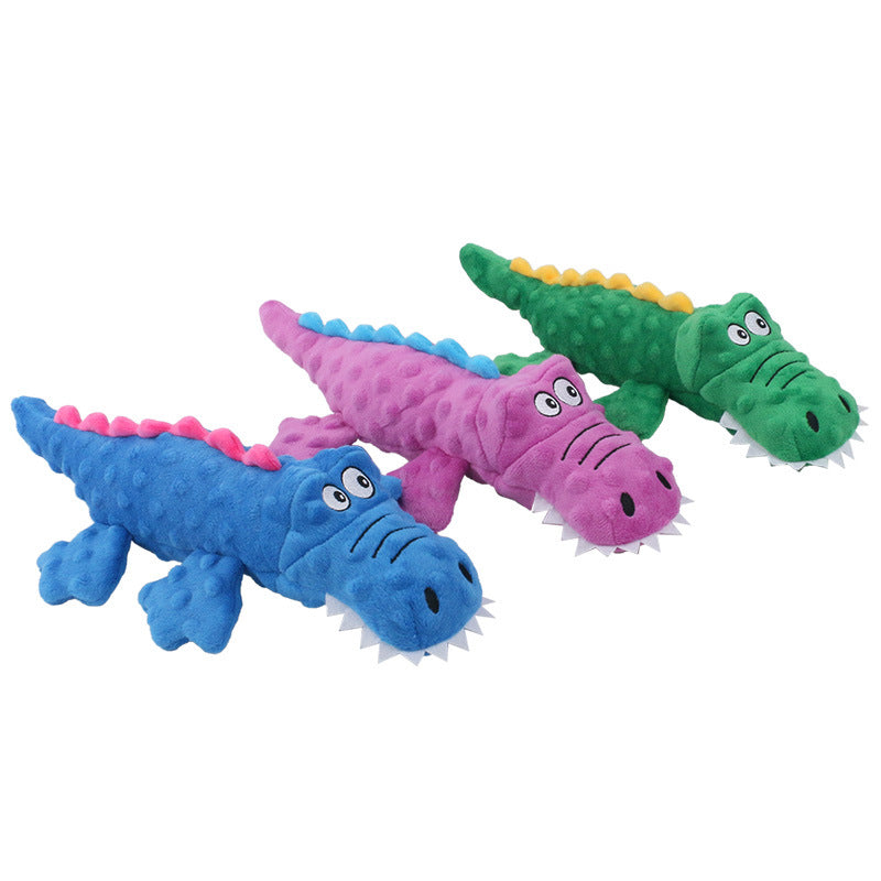 Interactive Crocodile Dog Toy with Squeaky Crinkle Fun