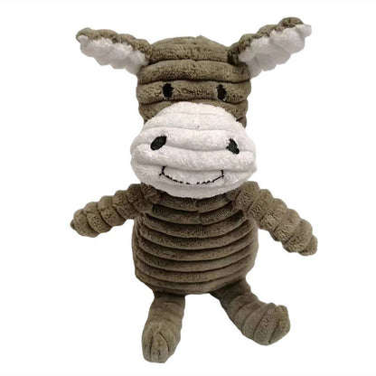 Interactive Plush Zoo Family Dog Toys - Fun Squeaky Play!
