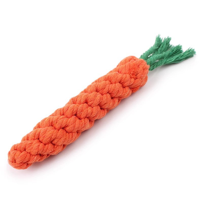 Durable Dog Toy: Interactive Carrot Knot for Chewing Fun