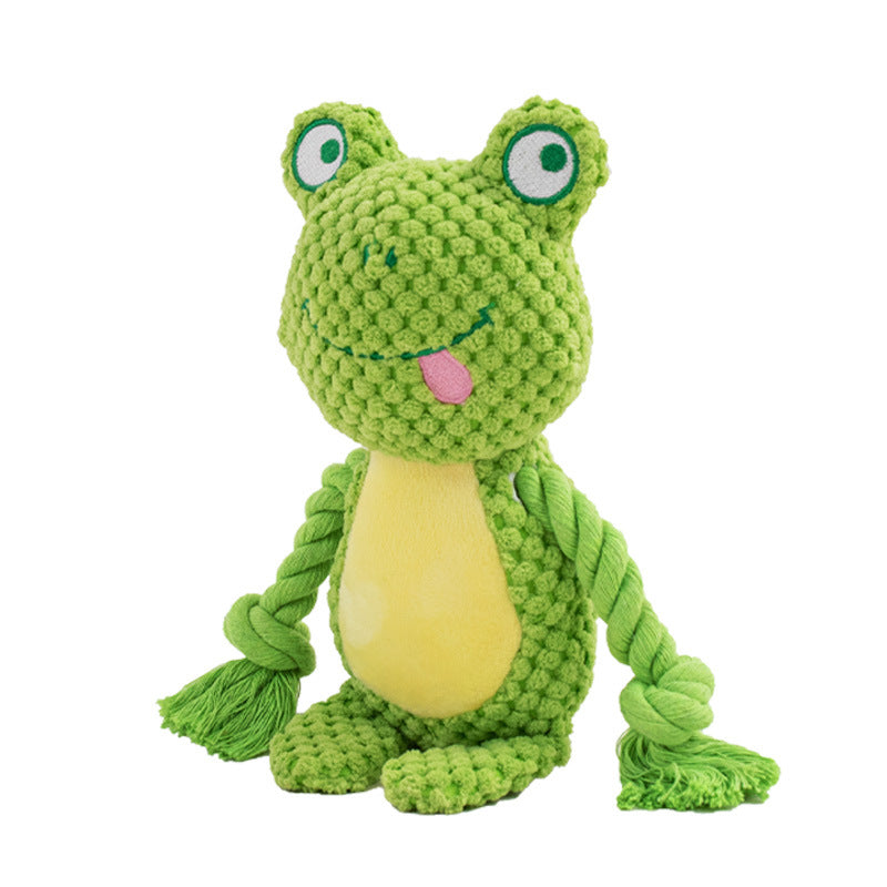 Interactive Squeaky Plush Dog Toy - Fun Zoo Animal Design
