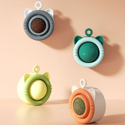Interactive Rotating Cat Toy with Catnip for Fun Playtime