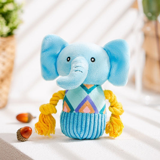Interactive Dog Toy: Shaking Elephant with Barking Sound