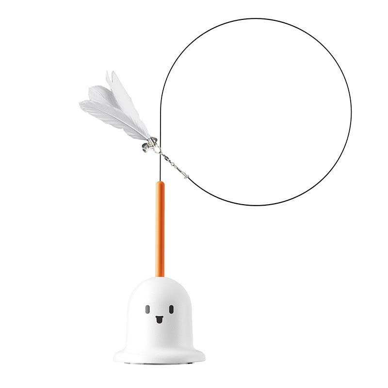 Interactive Cat Toy: Suction Cup Teaser with Feathers & Bells