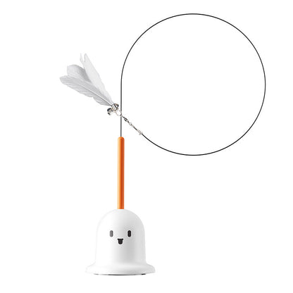 Interactive Cat Toy: Suction Cup Teaser with Feathers & Bells