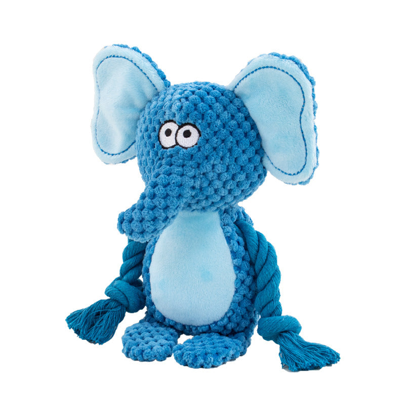 Interactive Squeaky Plush Dog Toy - Fun Zoo Animal Design