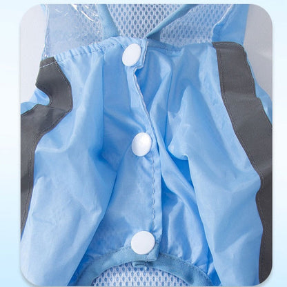 Durable Full-Cover Dog Raincoat with Convenient Pull