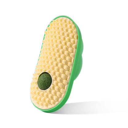 Avocado Catnip Grooming Brush - Fun Pet Grooming Tool