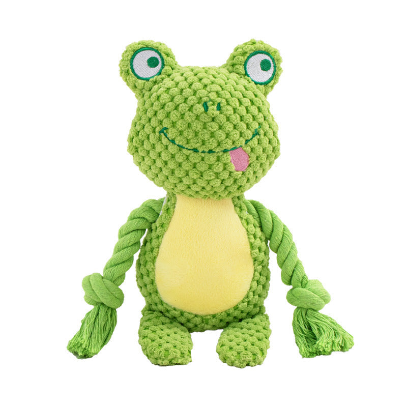 Interactive Squeaky Plush Dog Toy - Fun Zoo Animal Design