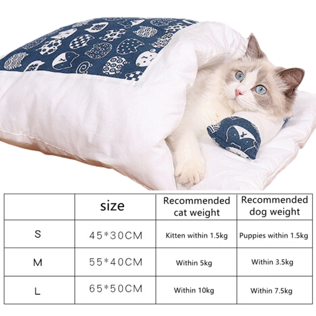 Cozy Pet Bed with Pillow - Comfortable & Stylish for Cats & Dogs