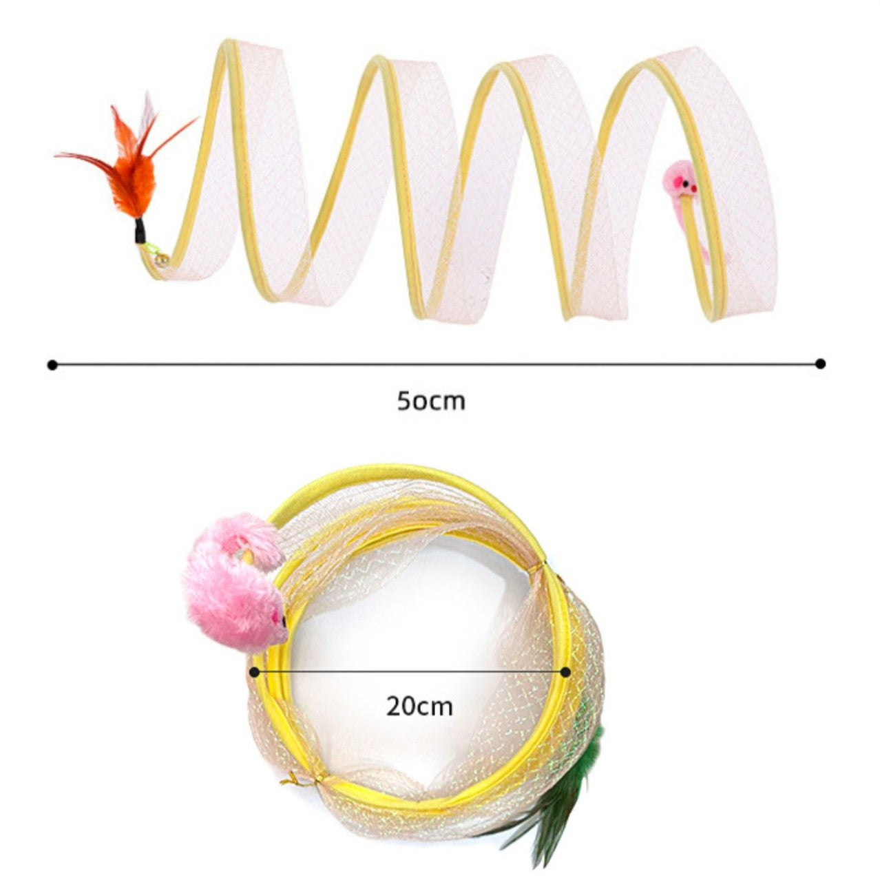Interactive Foldable Cat Toy Tunnel for Fun Playtime
