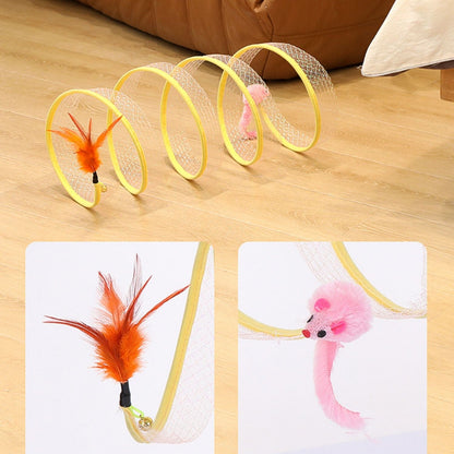 Interactive Foldable Cat Toy Tunnel for Fun Playtime