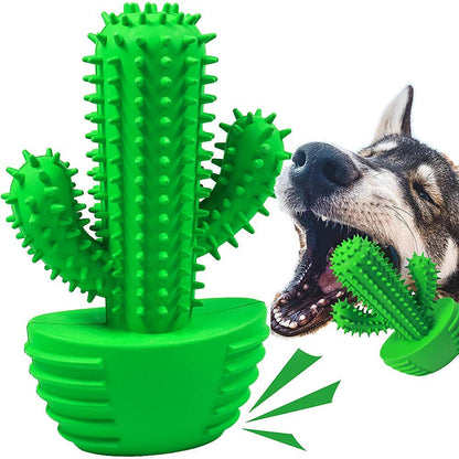 Interactive Cactus Dog Toothbrush for Effective Dental Care