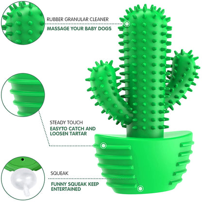 Interactive Cactus Dog Toothbrush for Effective Dental Care