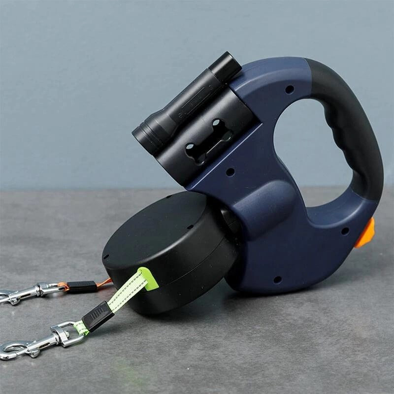 Durable Retractable Dual Dog Leash for Easy Walks