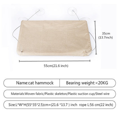 Durable Window-Mounted Cat Hammock for Cozy Relaxation