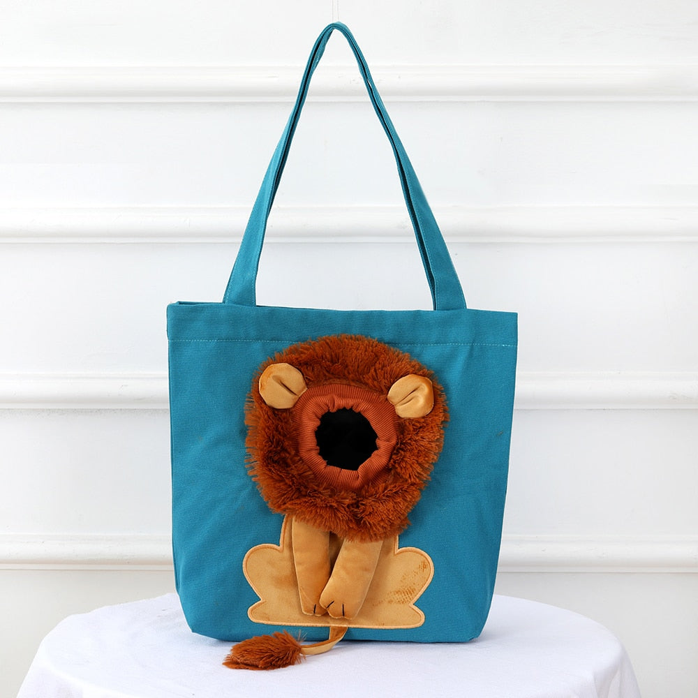 Lion-Shaped Pet Carrier Bag - Fun & Durable Cat Accessory