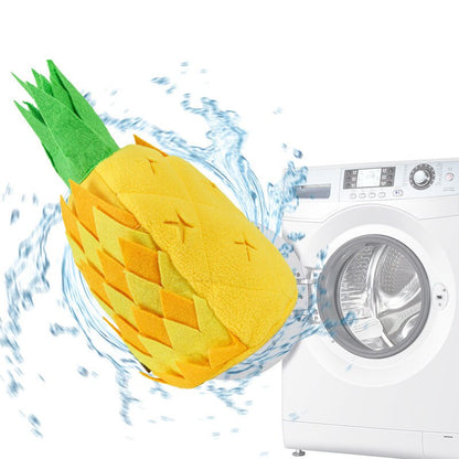 Interactive Pineapple Dog Toy - Plush Squeak & Snuffle Fun
