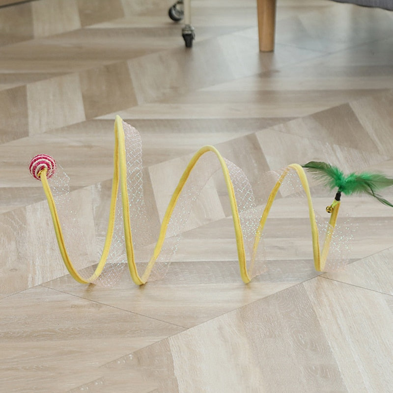 Interactive Foldable Cat Toy Tunnel for Fun Playtime