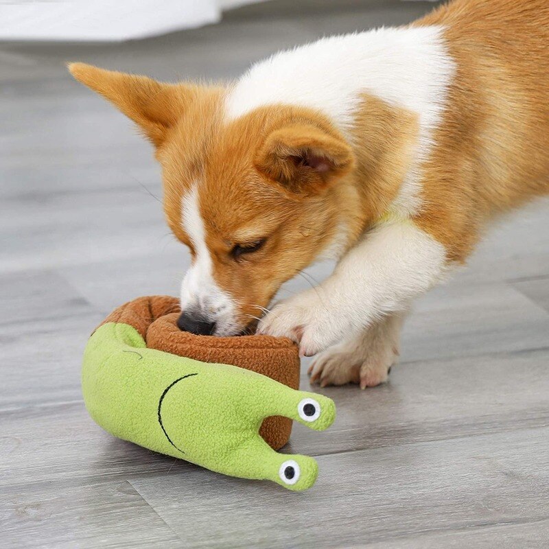 Interactive Snail Plush Dog Toy - Squeaky & Engaging Fun