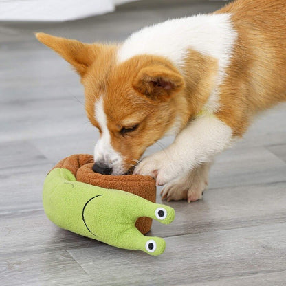 Interactive Snail Plush Dog Toy - Squeaky & Engaging Fun