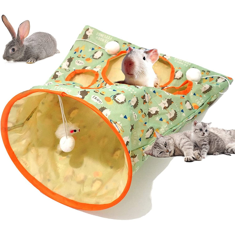 Interactive Foldable Cat Tunnel Toy for Endless Fun