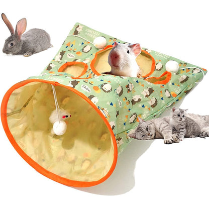 Interactive Foldable Cat Tunnel Toy for Endless Fun