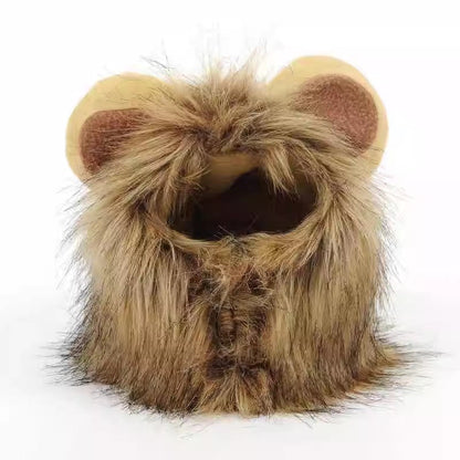 Fun Lion Mane Cat Costume Wig - Adorable Pet Accessory