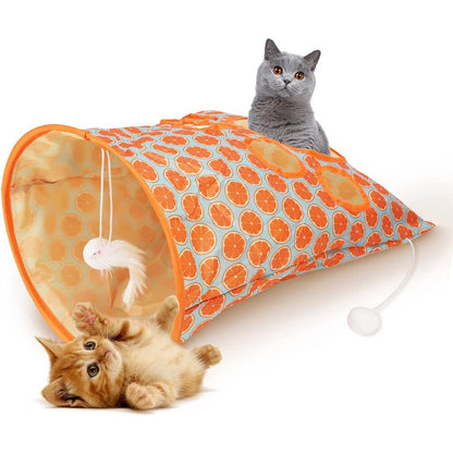 Interactive Foldable Cat Tunnel Toy for Endless Fun