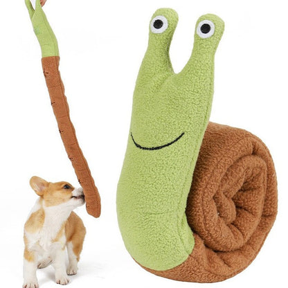 Interactive Snail Plush Dog Toy - Squeaky & Engaging Fun