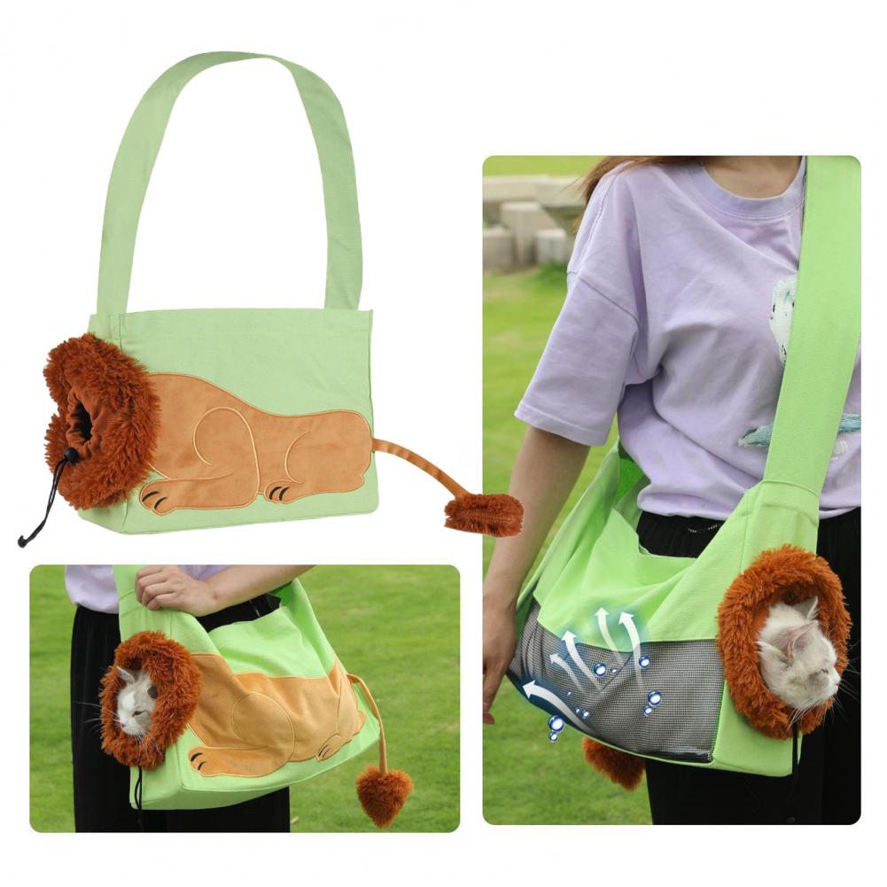 Lion-Shaped Cat Carrier Bag - Fun & Durable Pet Accessory